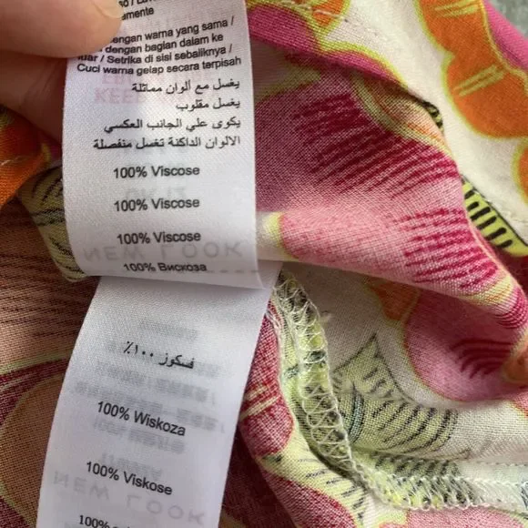 New Look Strapless Maxi Dress Lightweight UK 12 Orange - Picture 6 of 6